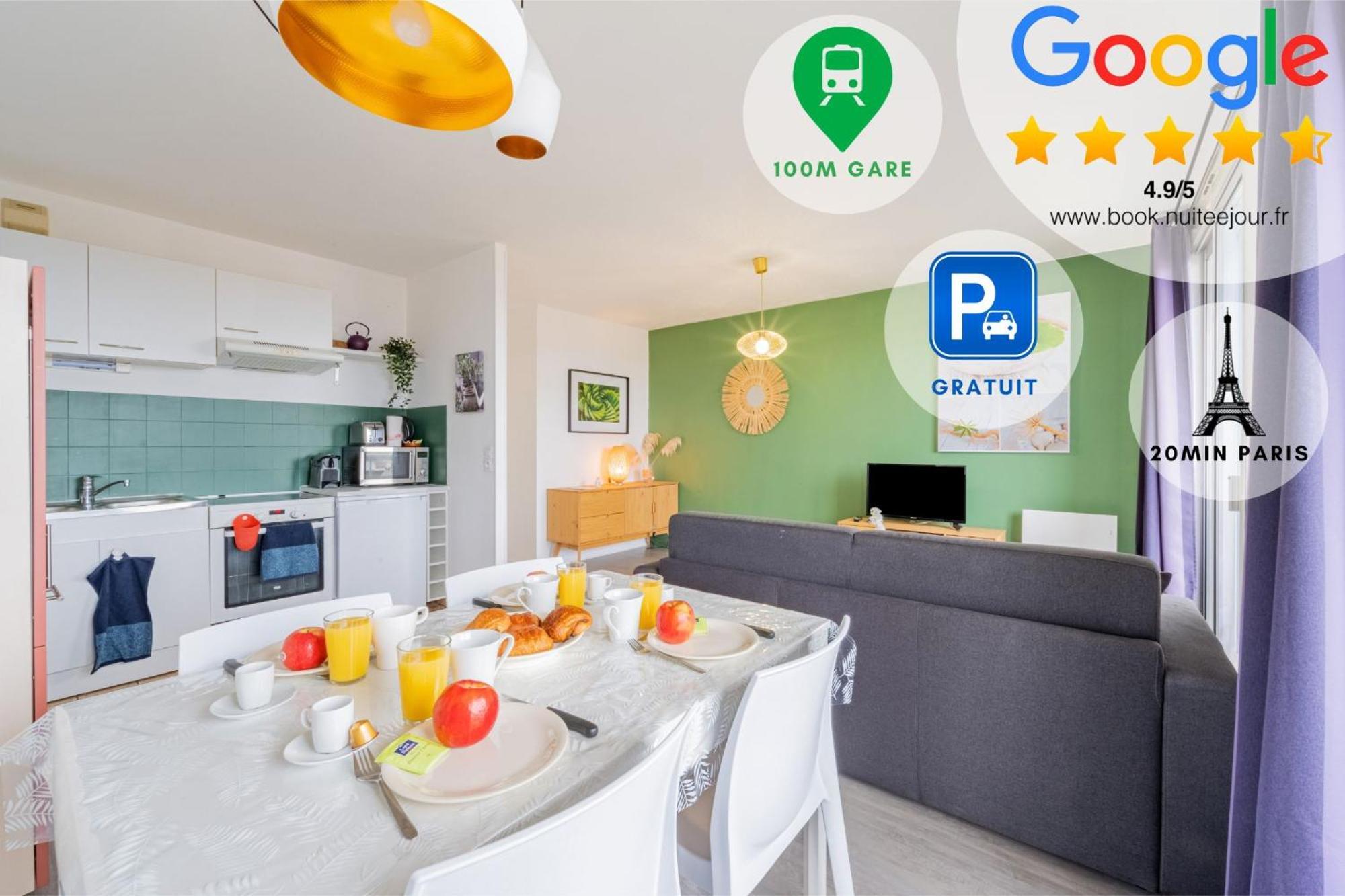 Appart'Hotel Versailles Saint Cyr L'Ecole - Gare Sncf A 100M Et Parking Prive מראה חיצוני תמונה